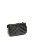 Saint Laurent Black Lamb Ovis Aries Aries Shoulder Bag