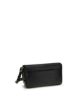PINKO Black Calf Leather Bos Taurus Shoulder Bag