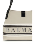 Balmain Beige Cotton Shoulder Bag