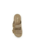 Prada Beige Calf Leather Bos Taurus Platform Sandals