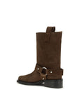 Ganni Brown Recycled Leather Lace-Up Boots