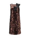 Ganni Brown Recycled Polyester Cocktail Dress