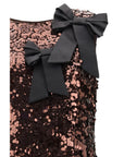 Ganni Brown Recycled Polyester Cocktail Dress
