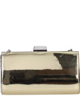 Jimmy Choo Gold Leather Clutch Bag