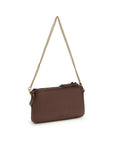 PINKO Brown Calf Leather Bos Taurus Shoulder Bag