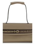Moschino Beige Calf Leather Bos Taurus Shoulder Bag