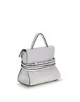 Moschino White Calf Leather Bos Taurus Handbag