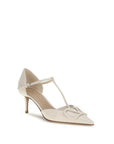 Valentino Garavani Beige Calf Leather Bos Taurus High Heel Pumps