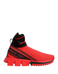 Dolce & Gabbana Red Black Sorrento Socks Sneakers Shoes
