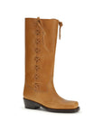 Paris Texas Brown Calf Leather Bos Taurus Lace-Up Boots