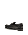 Prada Black Calf Leather Bos Taurus Slip-On Loafers