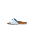 Birkenstock Blue Artificial Leather Flat Sandals