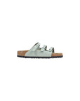 Birkenstock Green Leather Flat Sandals