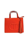 Twinset Orange Faux Leather Women Handbag