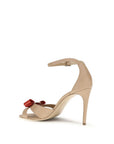 Ferragamo Beige Calf Leather Bos Taurus Stiletto Heel Sandals
