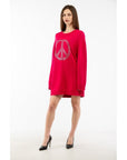 Moschino Fuchsia Wool Casual Dress