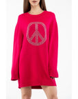 Moschino Fuchsia Wool Casual Dress