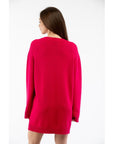 Moschino Fuchsia Wool Casual Dress