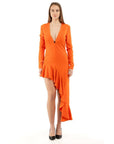 Moschino Orange Marabou Casual Dress