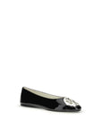 Tory Burch Black Calf Leather Bos Taurus Ballet Flats