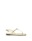 Prada Silver Calf Leather Bos Taurus Flat Sandals