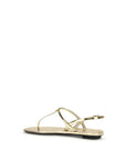 Prada Silver Calf Leather Bos Taurus Flat Sandals