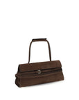 Moschino Brown Calf Leather Bos Taurus Shoulder Bag