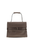 Moschino Brown Calf Leather Bos Taurus Handbag