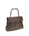 Moschino Brown Calf Leather Bos Taurus Handbag