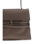 Moschino Brown Calf Leather Bos Taurus Handbag