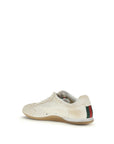 Gucci White Calf Leather Bos Taurus Low Top Sneakers
