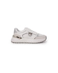 PINKO White Leather Low Top Sneakers