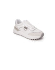 PINKO White Leather Low Top Sneakers