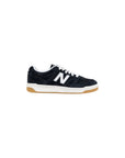 New Balance Black And White Leather Athletic Sneakers