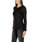 Armani Exchange Black Cotton Long Sleeve T-Shirt