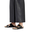 Birkenstock Black Synthetic Flat Sandals
