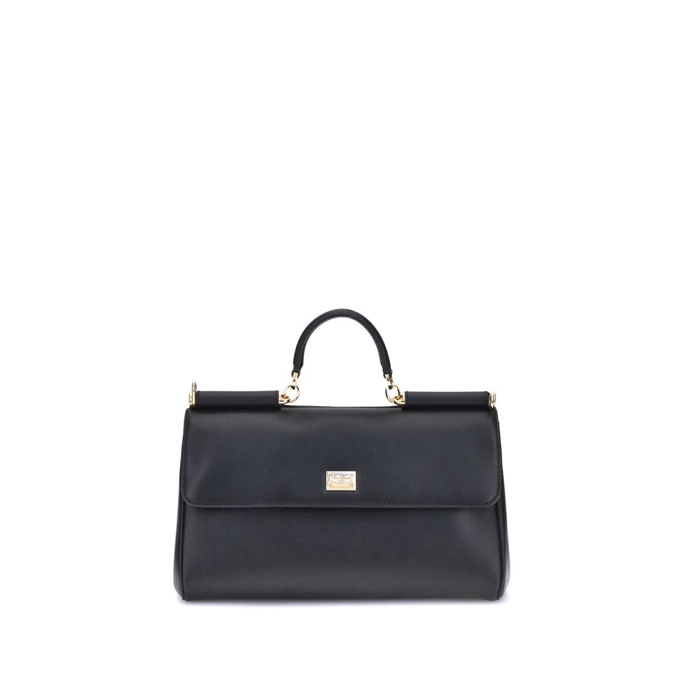 Dolce &amp; Gabbana Black Calf Leather Bos Taurus Shoulder Bag