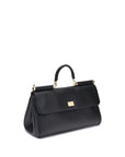 Dolce & Gabbana Black Calf Leather Bos Taurus Shoulder Bag