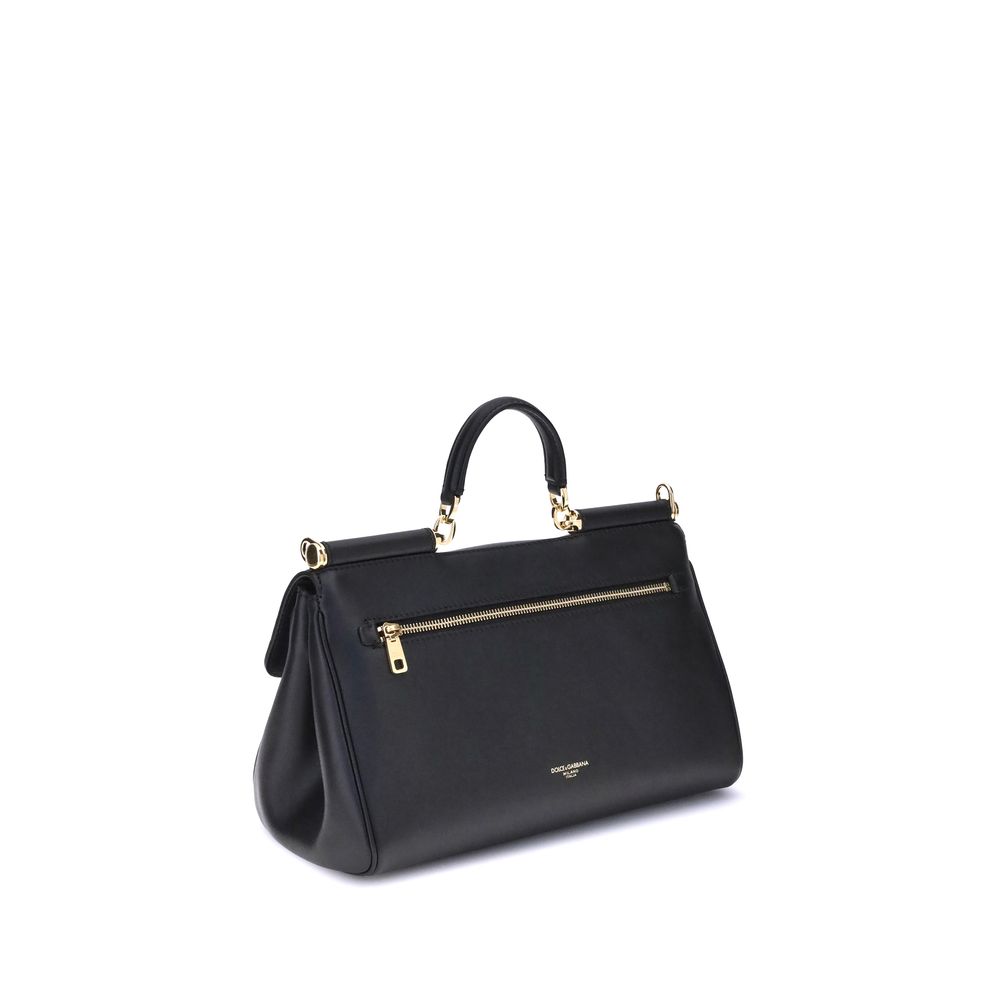 Dolce &amp; Gabbana Black Calf Leather Bos Taurus Shoulder Bag