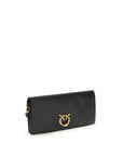 PINKO Black Calf Leather Bos Taurus Clutch Bag