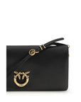 PINKO Black Calf Leather Bos Taurus Clutch Bag