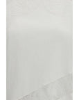 PINKO White Cotton Sleeveles T-Shirt