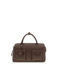 Max Mara Brown Calf Leather Bos Taurus Handbag