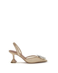 Amina Muaddi Beige Polyester High Heel Pumps