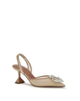 Amina Muaddi Beige Polyester High Heel Pumps