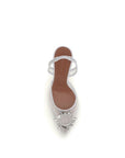 Amina Muaddi White Polyester High Heel Pumps