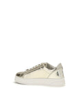 PINKO Gold Calf Leather Bos Taurus Platform Sneakers