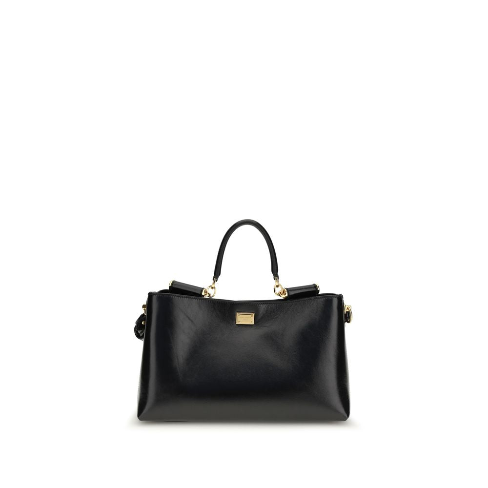 Dolce &amp; Gabbana Black Calf Leather Bos Taurus Shoulder Bag