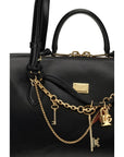 Dolce & Gabbana Black Calf Leather Bos Taurus Shoulder Bag