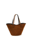 Staud Brown Calf Leather Bos Taurus Handbag